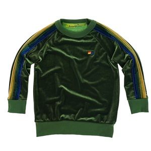 Womens aviator nation green velour top